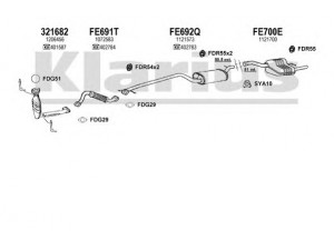 KLARIUS 361694U išmetimo sistema 
 Išmetimo sistema -> Išmetimo sistema, visa