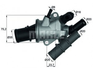 MAHLE ORIGINAL TI 165 88 termostatas, aušinimo skystis 
 Aušinimo sistema -> Termostatas/tarpiklis -> Thermostat
46758434