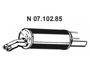 EBERSPÄCHER 07.102.85 galinis duslintuvas 
 Išmetimo sistema -> Duslintuvas
58 52 724, 8 52 257
