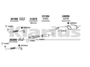 KLARIUS 500038E išmetimo sistema 
 Išmetimo sistema -> Išmetimo sistema, visa