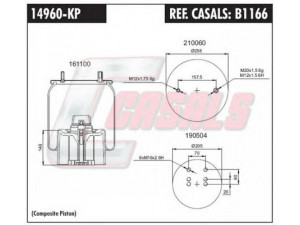 CASALS B1166 dėklas, pneumatinė pakaba