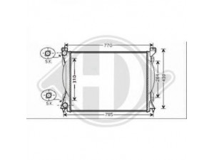 DIEDERICHS 8102610 radiatorius, variklio aušinimas 
 Aušinimo sistema -> Radiatorius/alyvos aušintuvas -> Radiatorius/dalys
4F0121251Q, 4F0121251Q