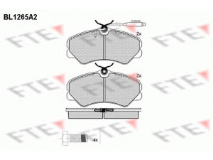 FTE BL1265A2 stabdžių trinkelių rinkinys, diskinis stabdys 
 Techninės priežiūros dalys -> Papildomas remontas
95615159, 95623223, 95640895, 95667765