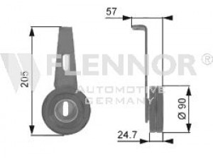 FLENNOR FS22910 įtempiklio skriemulys, V formos rumbuotas diržas 
 Diržinė pavara -> V formos rumbuotas diržas/komplektas -> Įtempiklio skriemulys
5751.53, 575153, 9633802580, 5751.53