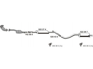 ERNST 100453 išmetimo sistema 
 Išmetimo sistema -> Išmetimo sistema, visa
