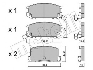 METELLI 22-0754-0 stabdžių trinkelių rinkinys, diskinis stabdys 
 Techninės priežiūros dalys -> Papildomas remontas
04466-17030, 04466-17050, 04466-17100