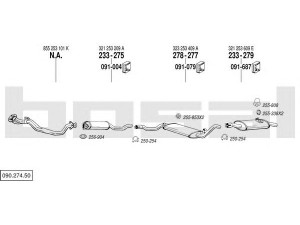 BOSAL 090.274.50 išmetimo sistema 
 Išmetimo sistema -> Išmetimo sistema, visa