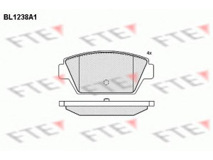 FTE BL1238A1 stabdžių trinkelių rinkinys, diskinis stabdys 
 Techninės priežiūros dalys -> Papildomas remontas
MB 366 288, MB 377 826, MB 377 874