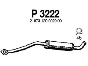 FENNO P3222 vidurinis duslintuvas 
 Išmetimo sistema -> Duslintuvas
21073120002000