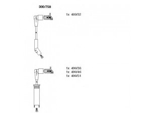BREMI 300/758 uždegimo laido komplektas 
 Kibirkšties / kaitinamasis uždegimas -> Uždegimo laidai/jungtys
96305387