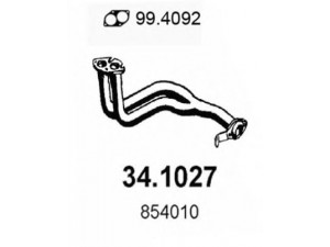 ASSO 34.1027 išleidimo kolektorius 
 Išmetimo sistema -> Išmetimo vamzdžiai
854010, 90281760