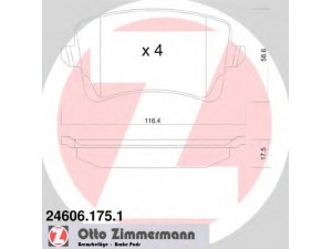 ZIMMERMANN 24606.175.1 stabdžių trinkelių rinkinys, diskinis stabdys 
 Techninės priežiūros dalys -> Papildomas remontas
8K0 698 451, 8K0 698 451 A, 8K0 698 451 B