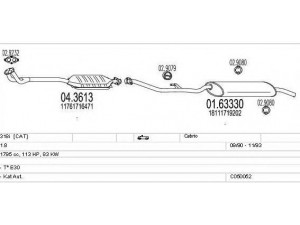 MTS C050052000753 išmetimo sistema 
 Išmetimo sistema -> Išmetimo sistema, visa
