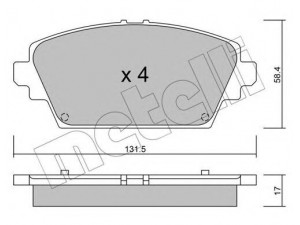 METELLI 22-0464-0 stabdžių trinkelių rinkinys, diskinis stabdys 
 Techninės priežiūros dalys -> Papildomas remontas
41060-4U125, 41060-4U126, 41060-4U127