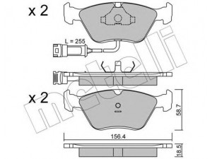 METELLI 22-0205-1 stabdžių trinkelių rinkinys, diskinis stabdys 
 Techninės priežiūros dalys -> Papildomas remontas
6882582