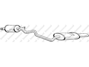 BOSAL 284-521 galinis duslintuvas 
 Išmetimo sistema -> Duslintuvas
477253125G, 477253125K, 477253125S