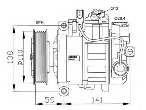 NRF 32229G kompresorius, oro kondicionierius 
 Oro kondicionavimas -> Kompresorius/dalys
8E0260805AF, 8E0260805G