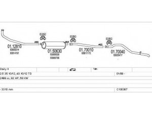 MTS C100387013107 išmetimo sistema