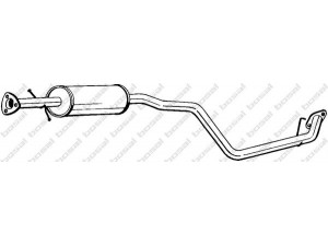 BOSAL 284-131 vidurinis duslintuvas 
 Išmetimo sistema -> Duslintuvas
96181351, 96310920
