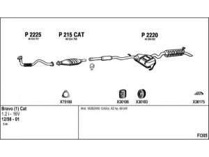 FENNO FI305 išmetimo sistema 
 Išmetimo sistema -> Išmetimo sistema, visa