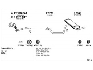 FENNO SE718 išmetimo sistema 
 Išmetimo sistema -> Išmetimo sistema, visa