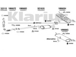 KLARIUS 931202U išmetimo sistema 
 Išmetimo sistema -> Išmetimo sistema, visa