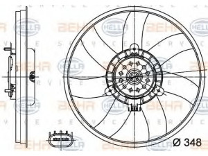 HELLA 8EW 351 026-301 ventiliatorius, radiatoriaus 
 Aušinimo sistema -> Oro aušinimas
13286514