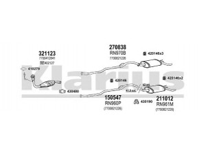 KLARIUS 720675E išmetimo sistema 
 Išmetimo sistema -> Išmetimo sistema, visa