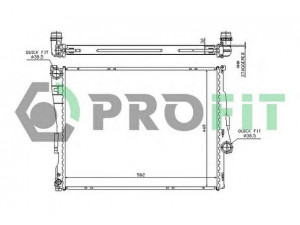 PROFIT PR 0054A3 radiatorius, variklio aušinimas 
 Aušinimo sistema -> Radiatorius/alyvos aušintuvas -> Radiatorius/dalys
1611557, 17111611557, 17117513922