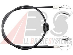 A.B.S. K18875 trosas, stovėjimo stabdys 
 Stabdžių sistema -> Valdymo svirtys/trosai
2124200885