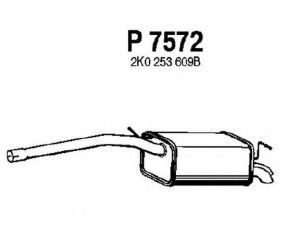 FENNO P7572 galinis duslintuvas 
 Išmetimo sistema -> Duslintuvas
2K0253609B, 2K0253609M