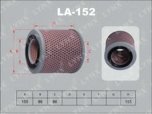 LYNXauto LA-152 oro filtras 
 Filtrai -> Oro filtras
AY120-TY007, 17801-54050, V9112-2001