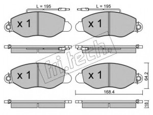 fri.tech. 552.1 stabdžių trinkelių rinkinys, diskinis stabdys 
 Techninės priežiūros dalys -> Papildomas remontas
41060-9X225, 41060-9X226, 41060-9X525