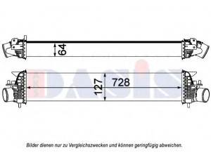 AKS DASIS 077011N tarpinis suslėgto oro aušintuvas, kompresorius 
 Variklis -> Oro tiekimas -> Įkrovos agregatas (turbo/superįkrova) -> Tarpinis suslėgto oro aušintuvas
144611AT0B