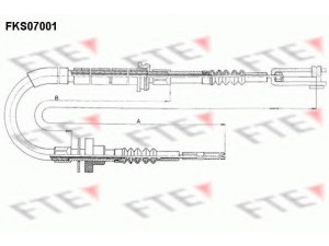FTE FKS07001 sankabos trosas 
 Dviratė transporto priemonės -> Kabeliai ir tachometro velenaai -> Sankabos trosas
631 293 01 38, 631 293 02 38, 631 293 06 38