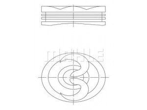 MAHLE ORIGINAL 049 27 02 stūmoklis 
 Variklis -> Cilindrai/stūmokliai