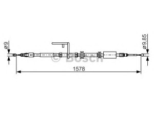 BOSCH 1 987 482 314 trosas, stovėjimo stabdys 
 Stabdžių sistema -> Valdymo svirtys/trosai
LR 008807, LR001032, LR014431, LR008807