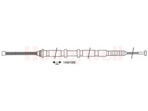 BENDIX 431362B trosas, stovėjimo stabdys 
 Stabdžių sistema -> Valdymo svirtys/trosai
7615339