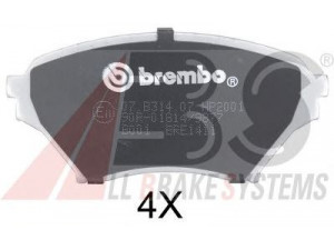 A.B.S. 37191S stabdžių trinkelių rinkinys, diskinis stabdys 
 Techninės priežiūros dalys -> Papildomas remontas
N0Y73328Z, N0Y9-33-23Z, NFY73328ZC