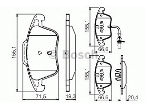 BOSCH 0 986 494 538 stabdžių trinkelių rinkinys, diskinis stabdys 
 Techninės priežiūros dalys -> Papildomas remontas
8K0 698 151 A, 8K0 698 151 F