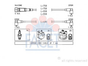 FACET 4.8736 uždegimo laido komplektas 
 Kibirkšties / kaitinamasis uždegimas -> Uždegimo laidai/jungtys
N 100 528 08, N 100 528 12, N 100 529 02