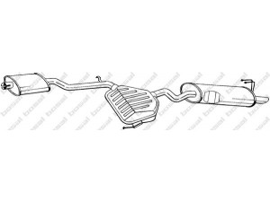 BOSAL 290-111 galinis duslintuvas 
 Išmetimo sistema -> Duslintuvas
60625430, 60629601