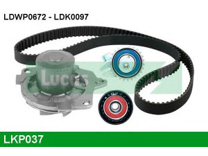 LUCAS ENGINE DRIVE LKP037 vandens siurblio ir paskirstymo diržo komplektas 
 Diržinė pavara -> Paskirstymo diržas/komplektas -> Paskirstymo diržas/komplektas