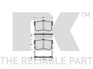 NK 222617 stabdžių trinkelių rinkinys, diskinis stabdys 
 Techninės priežiūros dalys -> Papildomas remontas
43022SG9000, GBP90300, GBP90304