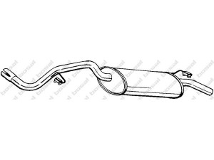 BOSAL 115-005 galinis duslintuvas 
 Išmetimo sistema -> Duslintuvas
GEX-33598, GEX-33681, WCG-101410