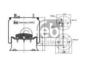 FEBI BILSTEIN 20902 dėklas, pneumatinė pakaba 
 Pakaba -> Pneumatinė pakaba
50 10 211 724