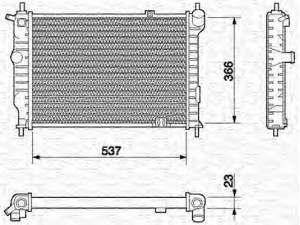 MAGNETI MARELLI 350213585000 radiatorius, variklio aušinimas 
 Aušinimo sistema -> Radiatorius/alyvos aušintuvas -> Radiatorius/dalys
1300132, OPELRAR001, 1300132
