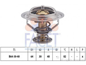 FACET 7.8370S termostatas, aušinimo skystis 
 Aušinimo sistema -> Termostatas/tarpiklis -> Thermostat
90916-03100