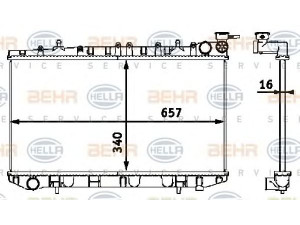 HELLA 8MK 376 718-501 radiatorius, variklio aušinimas 
 Aušinimo sistema -> Radiatorius/alyvos aušintuvas -> Radiatorius/dalys
21410-53J00