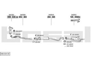 BOSAL 088.024.50 išmetimo sistema 
 Išmetimo sistema -> Išmetimo sistema, visa